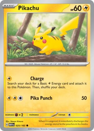 Pikachu #25 Pokemon Scarlet & Violet 151