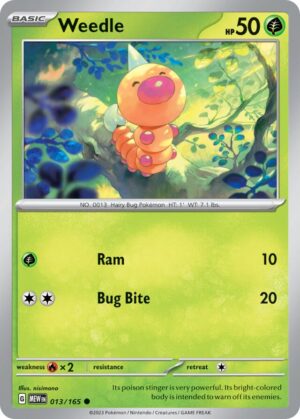 Weedle #13 Pokemon Scarlet & Violet 151