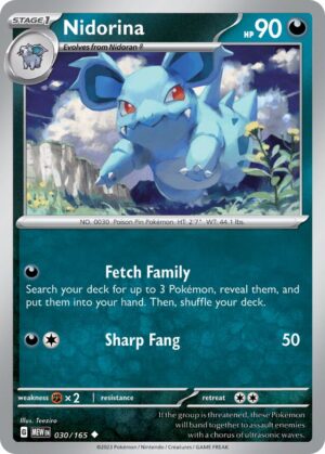 Nidorina #30 Pokemon Scarlet & Violet 151