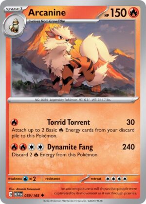 Arcanine #59 Pokemon Scarlet & Violet 151