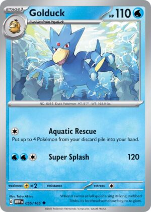 Golduck #55 Pokemon Scarlet & Violet 151