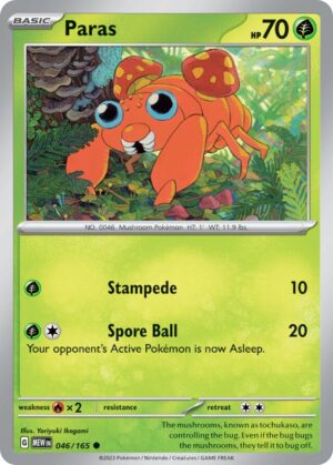 Paras #46 Pokemon Scarlet & Violet 151