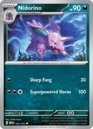 Nidorino #33 Pokemon Scarlet & Violet 151