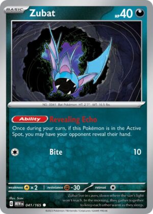 Zubat #41 Pokemon Scarlet & Violet 151
