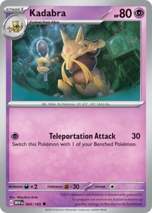 Kadabra #64 Pokemon Scarlet & Violet 151