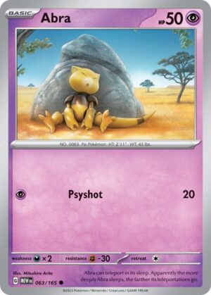 Abra #63 Pokemon Scarlet & Violet 151