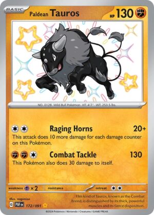 Paldean Tauros #172 Pokemon Paldean Fates