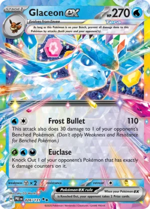Glaceon ex #26 Pokemon Prismatic Evolutions