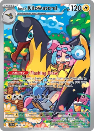 Iono's Kilowattrel #163 Pokemon Journey Together