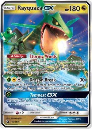 Rayquaza GX #109 Pokemon Celestial Storm