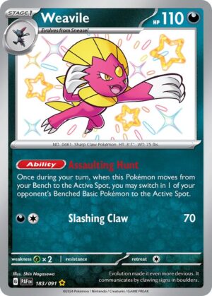 Weavile #183 Pokemon Paldean Fates